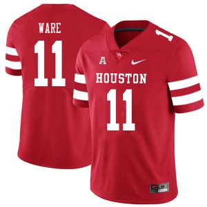 Mens Houston Cougars Andre Ware #11 2018 Football Red Jerseys 403116-700