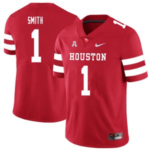 Mens Houston Cougars Bryson Smith #1 2018 Player Red Jersey 539109-746