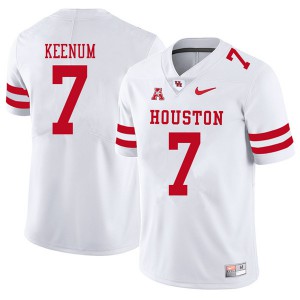 Men's Houston Cougars Case Keenum #7 2018 Embroidery White Jersey 764080-710