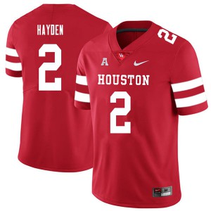 Men Houston Cougars D.J. Hayden #2 2018 Player Red Jerseys 278780-330
