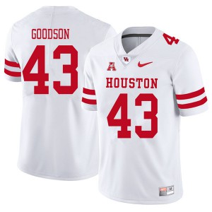 Men Houston Cougars Dekalen Goodson #43 Embroidery White 2018 Jersey 158084-668