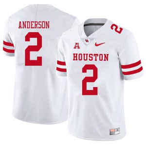 Men Houston Cougars Deontay Anderson #2 White 2018 Official Jersey 961372-358