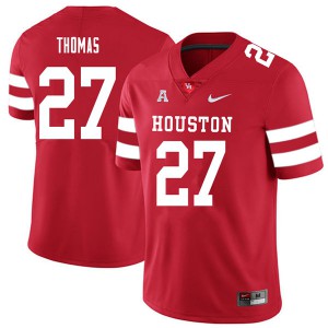 Men's Houston Cougars Henry Thomas #27 Red 2018 Player Jersey 597749-394