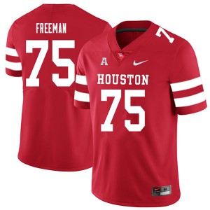 Men's Houston Cougars Jack Freeman #75 2018 Red Player Jersey 916563-743