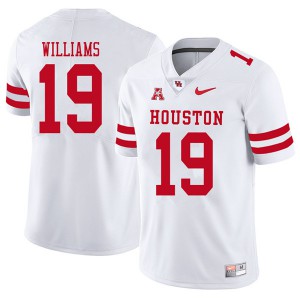 Men Houston Cougars Julon Williams #19 2018 Stitched White Jersey 261814-206
