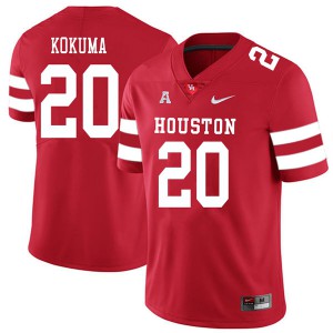 Mens Houston Cougars Kaliq Kokuma #20 Red Football 2018 Jersey 678754-921