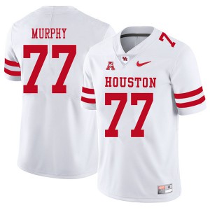 Men's Houston Cougars Keenan Murphy #77 2018 University White Jerseys 144568-682