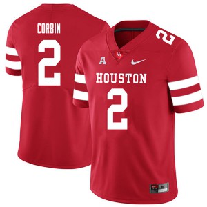 Men Houston Cougars Keith Corbin #2 2018 Red Stitched Jerseys 484082-220