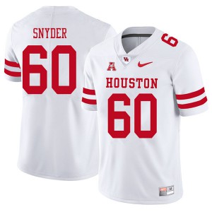 Men Houston Cougars Kordell Snyder #60 2018 Football White Jersey 375724-965