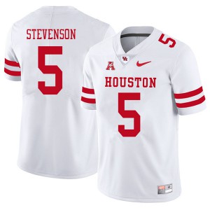 Men's Houston Cougars Marquez Stevenson #5 White 2018 College Jersey 740579-921