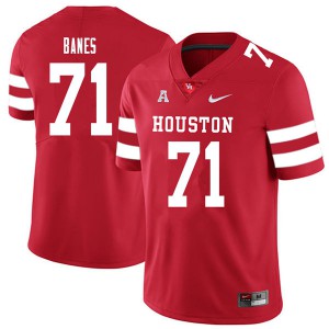 Men Houston Cougars Max Banes #71 2018 University Red Jersey 853999-847