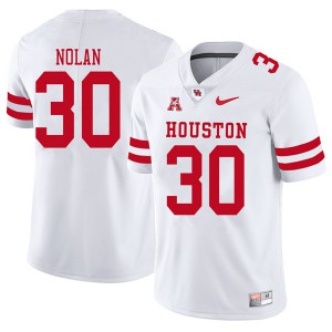 Men Houston Cougars Timon Nolan #30 White Player 2018 Jersey 767922-537