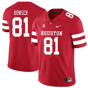 Men's Houston Cougars Tyus Bowser #81 Player Red 2018 Jersey 246262-910