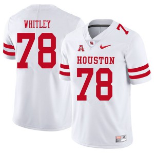 Men Houston Cougars Wilson Whitley #78 2018 Football White Jersey 194727-909