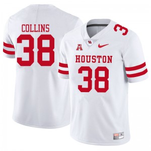 Men Houston Cougars Adrian Collins #38 Player White Jerseys 867795-906