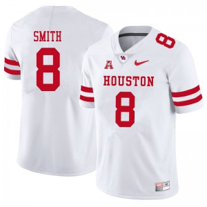 Mens Houston Cougars Chandler Smith #8 White Embroidery Jersey 346341-534