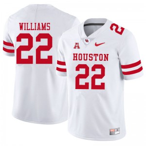 Men's Houston Cougars Damarion Williams #22 College White Jersey 933447-222