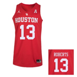 Men Houston Cougars J'Wan Roberts #13 Jordan Brand Red Official Jersey 633407-773
