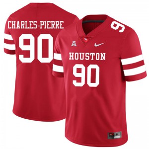 Men Houston Cougars Olivier Charles-Pierre #90 NCAA Red Jerseys 591560-261