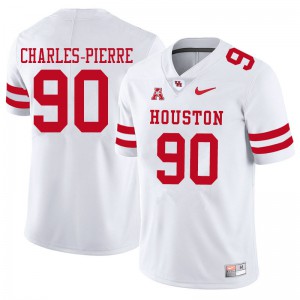 Mens Houston Cougars Olivier Charles-Pierre #90 White Official Jersey 733763-140