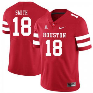Men's Houston Cougars Chandler Smith #18 Red High School Jersey 529266-372