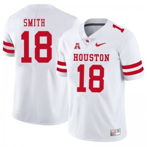 Mens Houston Cougars Chandler Smith #18 White Football Jersey 661786-363