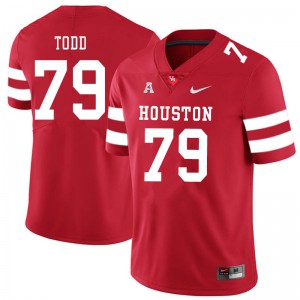 Men Houston Cougars Chayse Todd #79 Stitched Red Jerseys 277050-597