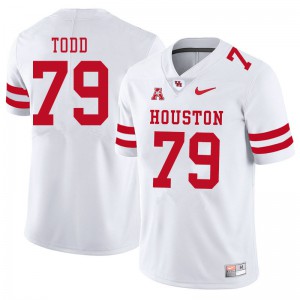 Mens Houston Cougars Chayse Todd #79 College White Jerseys 336082-730