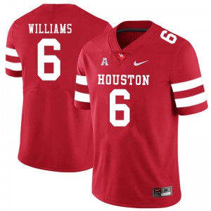 Men Houston Cougars Damarion Williams #6 University Red Jersey 926171-954