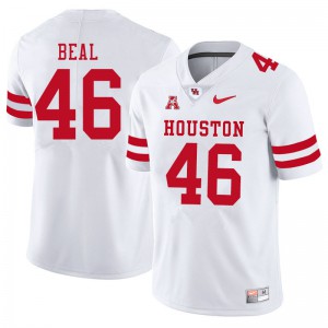 Men's Houston Cougars Davis Beal #46 Stitched White Jerseys 635399-196