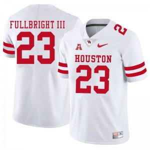 Men's Houston Cougars James Fullbright III #23 University White Jerseys 559615-180