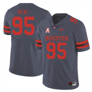Men Houston Cougars Jamykal Neal #95 Official Gray Jersey 914873-978