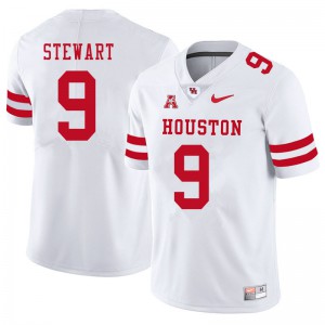 Men Houston Cougars JoVanni Stewart #9 White Official Jersey 991876-233