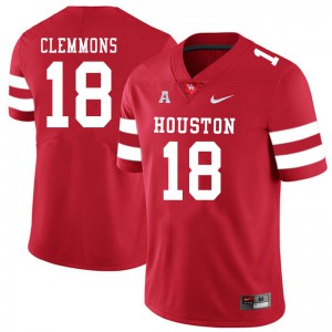 Mens Houston Cougars Kelvin Clemmons #18 High School Red Jersey 375398-427