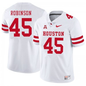 Mens Houston Cougars Malik Robinson #45 Embroidery White Jersey 300470-388