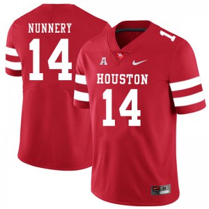 Men's Houston Cougars Ronald Nunnery #14 Red High School Jersey 139757-716