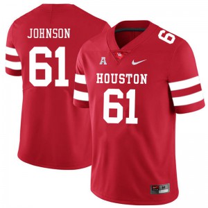 Men Houston Cougars Benil Johnson #61 Red Official Jersey 578907-701