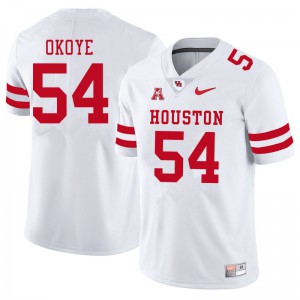 Mens Houston Cougars Blake Okoye #54 Stitch White Jerseys 525829-879
