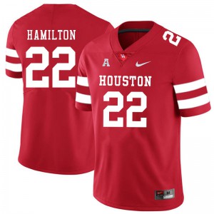 Mens Houston Cougars Jamaal Hamilton #22 Red NCAA Jerseys 144047-904