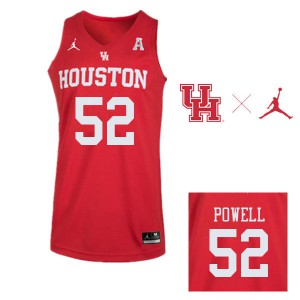 Men Houston Cougars Kiyron Powell #52 Alumni Red Jerseys 219894-268