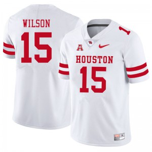 Men's Houston Cougars Mark Wilson #15 Player White Jerseys 908174-384