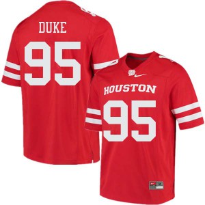 Men's Houston Cougars Alexander Duke #95 Red High School Jerseys 504021-222