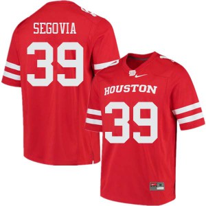 Men's Houston Cougars Andrew Segovia #39 Red Stitched Jersey 782562-368