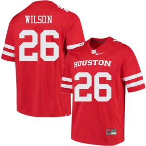 Men Houston Cougars Brandon Wilson #26 Official Red Jersey 263975-244