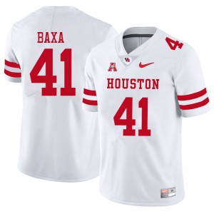 Mens Houston Cougars Bubba Baxa #41 Alumni White Jersey 770948-637