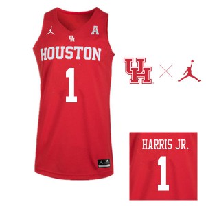 Mens Houston Cougars Chris Harris Jr. #1 Red Jordan Brand Stitched Jerseys 619233-772