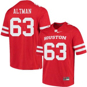 Men Houston Cougars Colson Altman #63 Red Stitched Jersey 494578-931