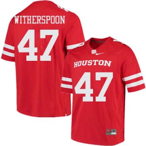 Men's Houston Cougars Dalton Witherspoon #47 Official Red Jersey 841478-113