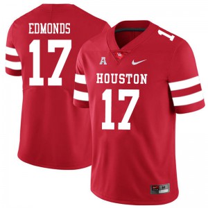 Men Houston Cougars Darius Edmonds #17 Red University Jersey 962023-676