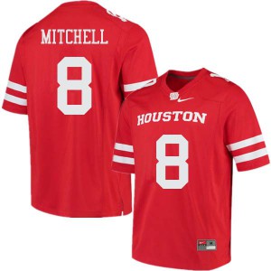 Men's Houston Cougars Davion Mitchell #8 Football Red Jersey 848695-781